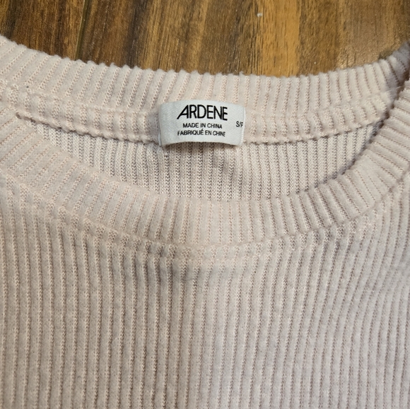 Ardene Light Pink Ribbed Baby Tee - Picture 3 of 3